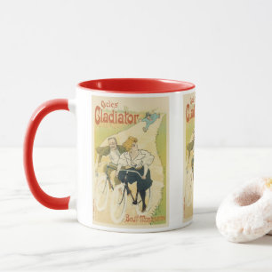Alte Art Nouveau, Gladiator Cycles Fahrräder Tasse