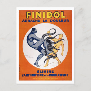 Alte Arzneimittel-Schmerzmittelwerbung Postkarte