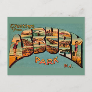 Alte Asbury Park Postkarte