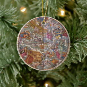 Alte Astronomie, Karte der christlichen Sternbilde Keramikornament