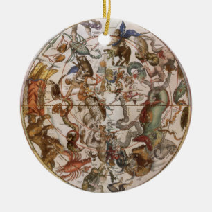 Alte Astronomie, Sternbilder des Südhimmels Keramik Ornament