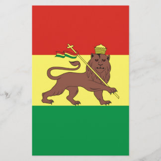 Alte äthiopische Flagge mit dem Löwen Juda