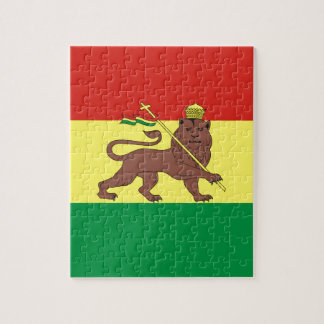 Alte äthiopische Flagge mit Löwe von Judah