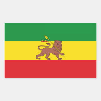 Alte äthiopische Flagge Rechteckiger Aufkleber