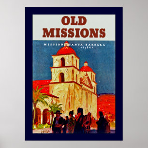 Alte Aufträge Santa Barbara Poster