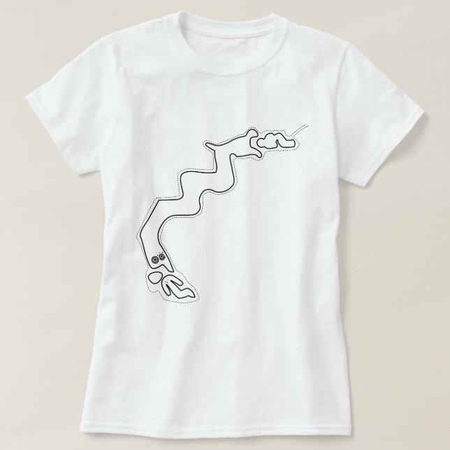 Alte Außerirdischen Dragon Geoglyphs Nazca Lines T-Shirt (Design vorne)