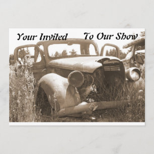 Alte Autoinvitation für Auto Show Einladung