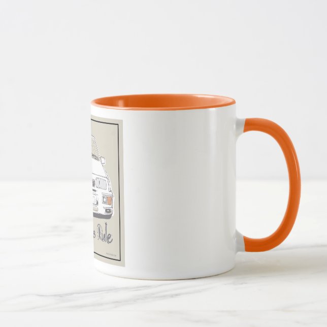 'Alte Autos Rule Tasse (Rechts)