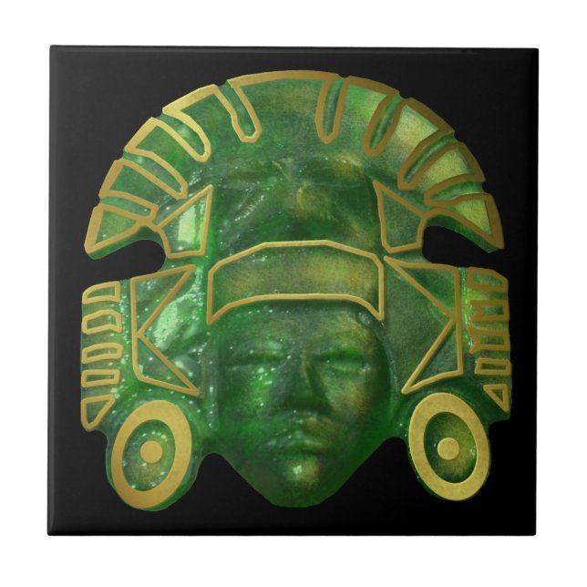 Alte aztekische Sun-Maske Fliese (Vorderseite)