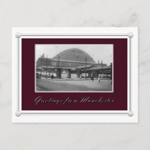 Alte Bahnhof Manchester Postkarte