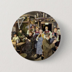 Alte Bar mit feiernden Menschen, eine Party Button