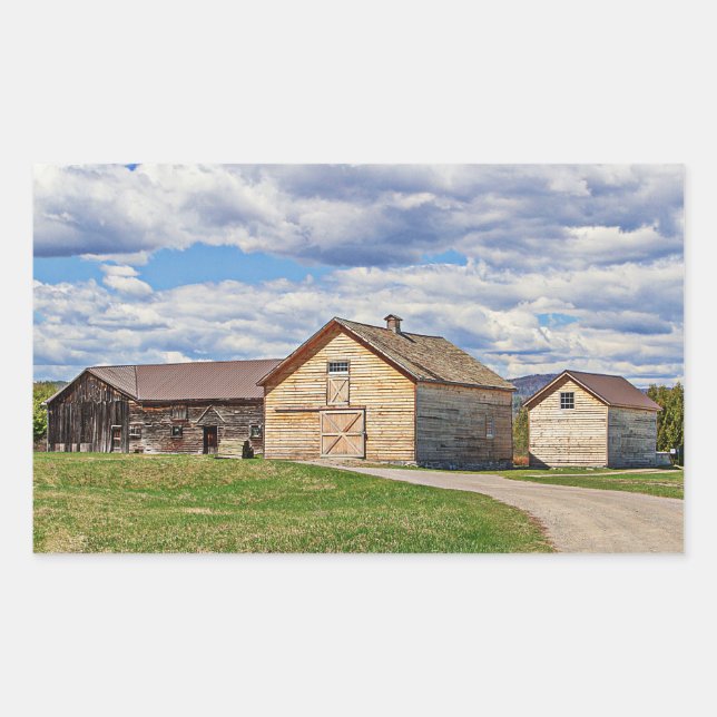 Alte Barns Rechteckiger Aufkleber (Vorderseite)