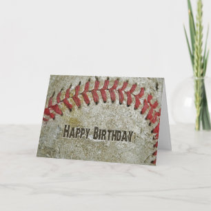 Alte Baseball-Geburtstagskarte Karte