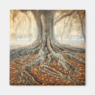Alte Baum-Wurzeln Magnet