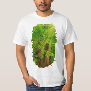 Alte Bäume dicken Zweige grün und Sonne T-Shirt