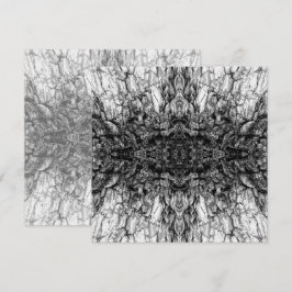 Alte Baumrinde Schwarz-Weiß-Foto-Musterdesign Karte