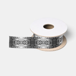 Alte Baumrinde Schwarz-Weiß-Foto-Musterdesign Satinband