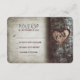Alte Baumrustikale Hochzeitskarten RSVP Karte