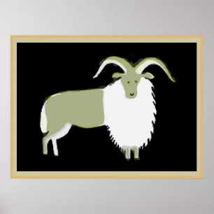 Alte Bergziege Poster