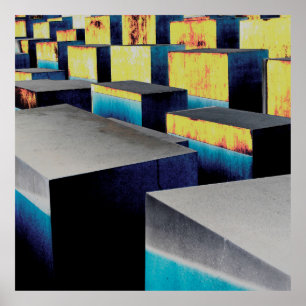 alte Betonwürfel Poster