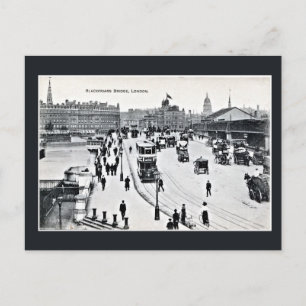 Alte Blackfriars Bridge London England Postkarte