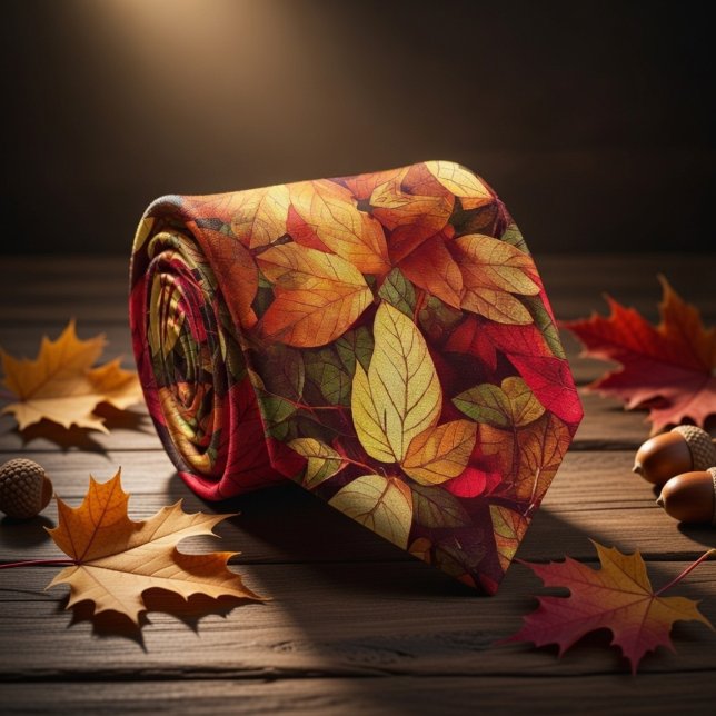Alte Blätter Herbstfarben Krawatte (Von Creator hochgeladen)