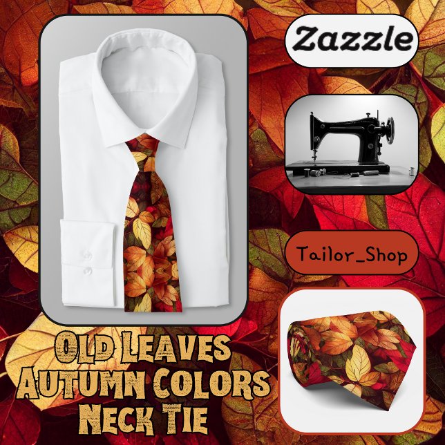 Alte Blätter Herbstfarben Krawatte (Old Leaves Autumn Colors Neck Tie)
