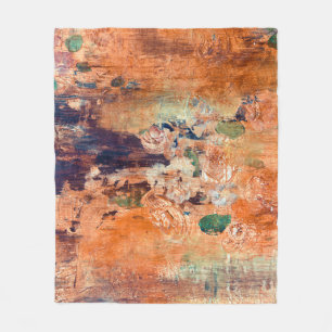 Alte Blumentapete, Grunge Vignette. Fleecedecke