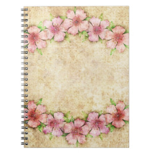 Alte Blumentapete Notizblock