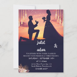 Alte boho rustikale moderne elegante Twilight Wedd Einladung