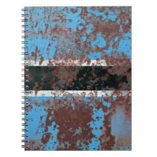 Alte Botswana-Grunge Hintergrund flagabstrakt, alt Notizblock