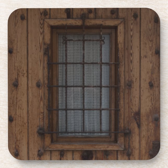 Alte braune Knotty Holztür Untersetzer (Vorderseite)