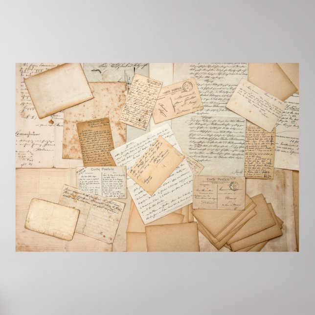 Alte Briefe, Handschriften, Vintage Postkarten, e Poster (Vorne)