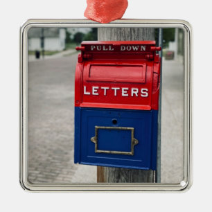 Alte Briefkasten Ornament Aus Metall