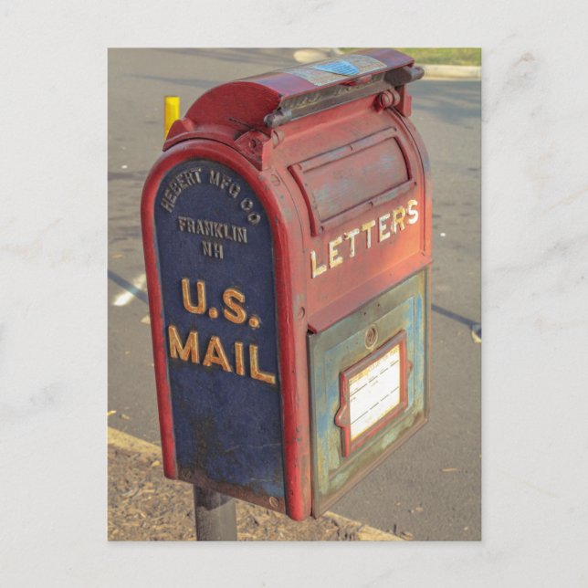 Alte Briefkasten Postkarte (Vorderseite)