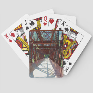 Alte Brücke spielt Karten Spielkarten