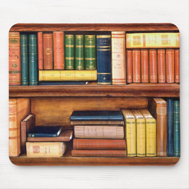 Alte Buch-antikes Bibliotheks-Bücherregal Mousepad (Vorne)