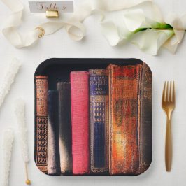 Alte Bücher Pappteller