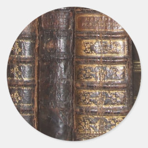 Alte Bücher Runder Aufkleber