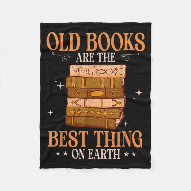 Alte Bücher sind das Ding auf Erden Bibliophile Fleecedecke (Vorderseite)