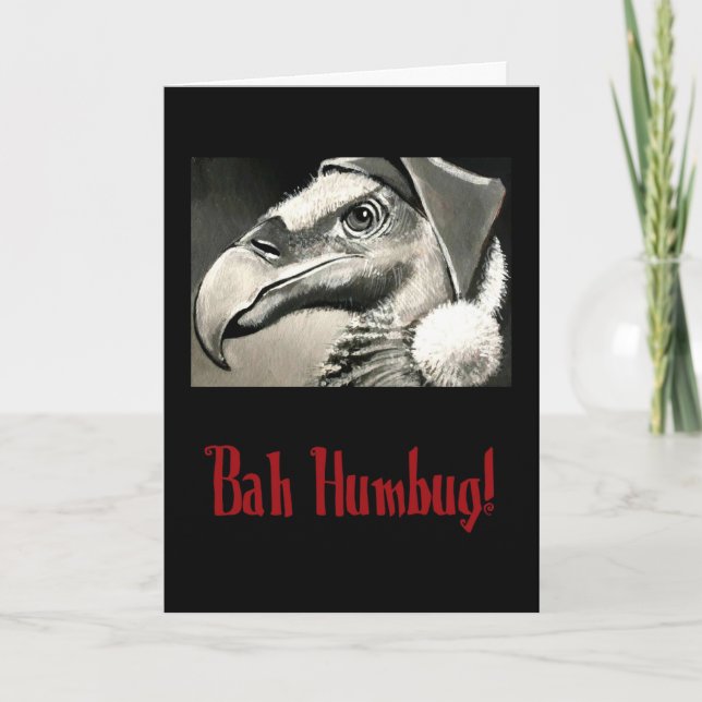 Alte Buzzard Weihnachtskarte Feiertagskarte (Vorderseite)