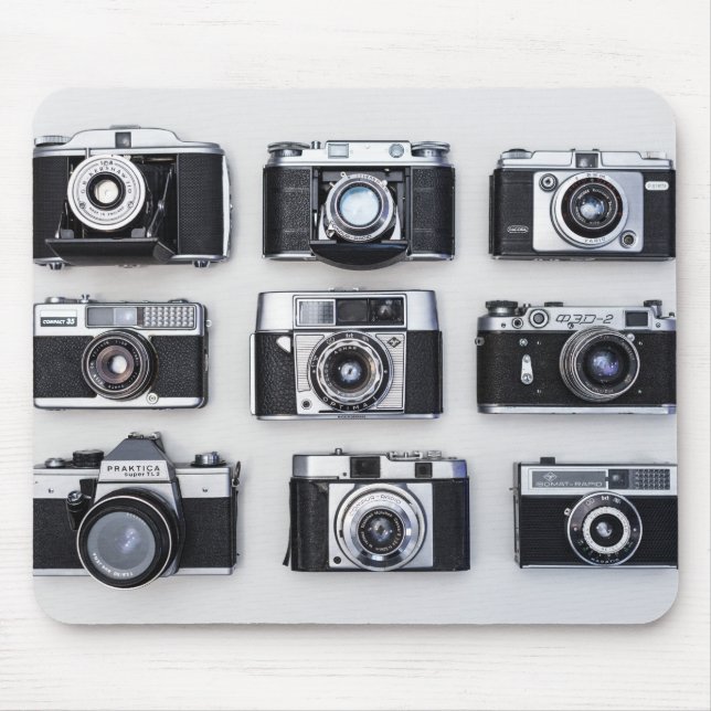 Alte Camera Collector Geschenke für Fotografen Mousepad (Vorne)