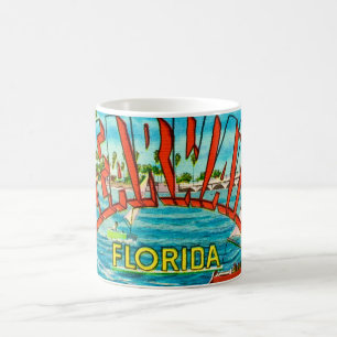 Alte Clearwater Florida Postkarten-Tasse Kaffeetasse