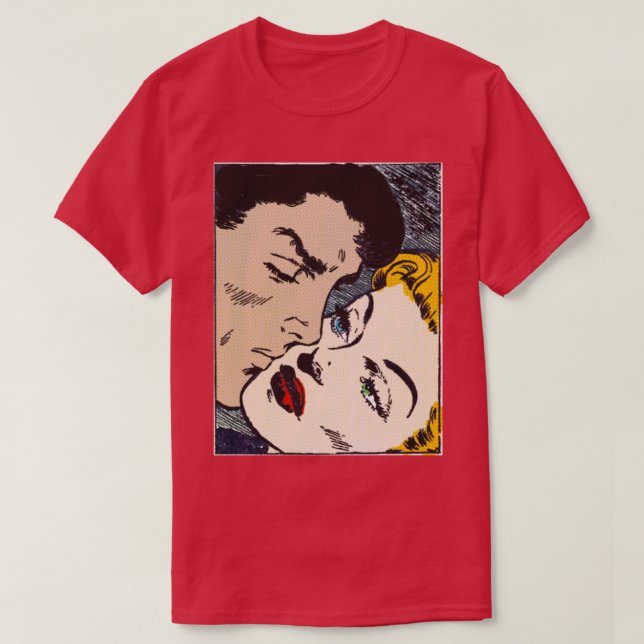 Alte Comicen Romantik T-Shirt (Design vorne)