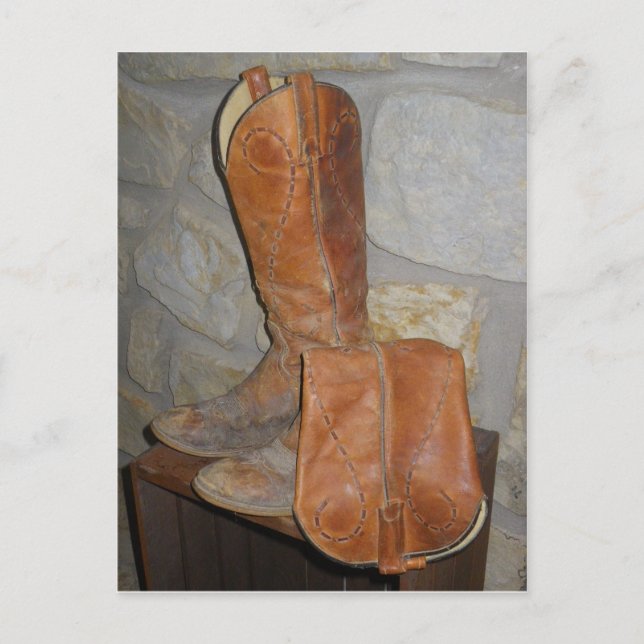 Alte Cowboy Stiefel sind die besten Cowboy Stiefel Postkarte (Vorderseite)