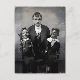 Alte Creepy Ventriloquist Dollars Postkarte
