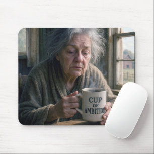 Alte Dame mit Dampfbad Mousepad