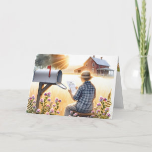 Alte Dame mit DNA-Testergebnissen für den Geburtst Karte