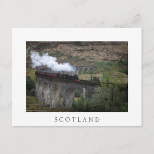 Alte Dampfbahn auf Glenfinnan Viadukt Postkarte