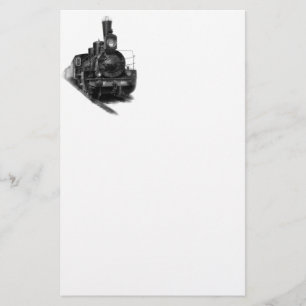 Alte Dampflokomotive Briefpapier